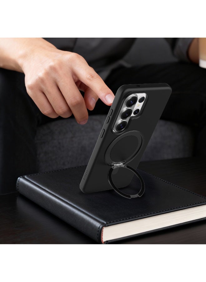 LEVELO Galaxy S26 Ultra MagSafe Case with 360° Kickstand, Liquid Silicon Comfort, Strong Magnets, Metal Frame, Shock-Resistant Bumper, 5ft. Drop Tested - Image 4